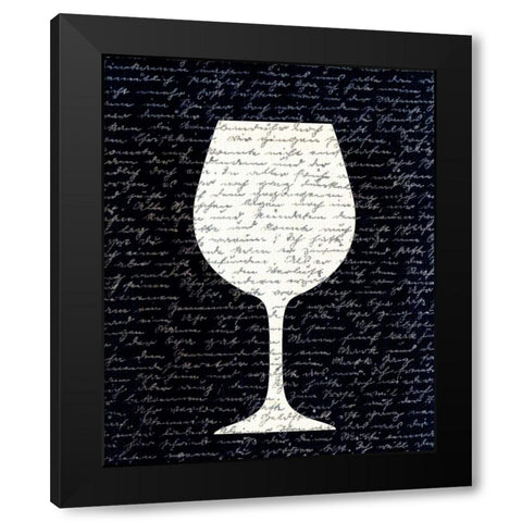 Wine on Black 3 Black Modern Wood Framed Art Print with Double Matting by Allen, Kimberly
