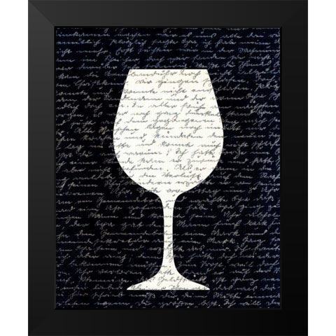 Wine on Black 3 Black Modern Wood Framed Art Print by Allen, Kimberly
