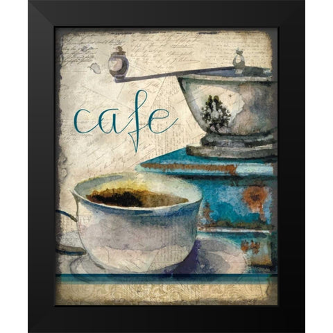 Cafe Latte 1 Black Modern Wood Framed Art Print by Allen, Kimberly