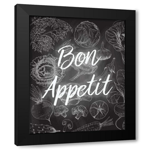 Chalkboard Kitchen 1 Black Modern Wood Framed Art Print by Allen, Kimberly