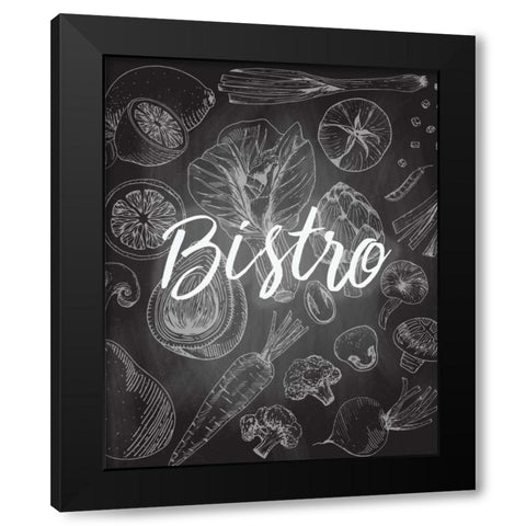 Chalkboard Kitchen 2 Black Modern Wood Framed Art Print with Double Matting by Allen, Kimberly