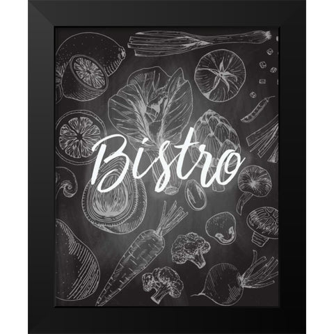Chalkboard Kitchen 2 Black Modern Wood Framed Art Print by Allen, Kimberly