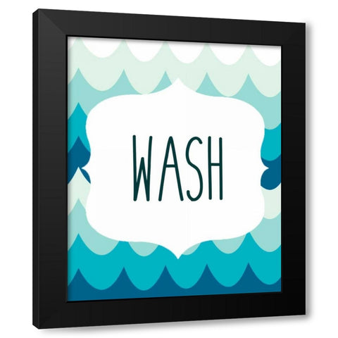 Ocean Waves 1 Black Modern Wood Framed Art Print with Double Matting by Allen, Kimberly