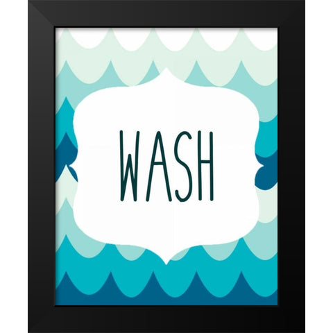 Ocean Waves 1 Black Modern Wood Framed Art Print by Allen, Kimberly
