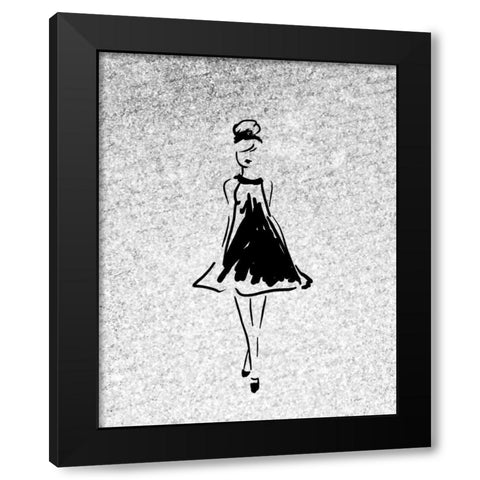 Glitter Fashion 1 Black Modern Wood Framed Art Print by Allen, Kimberly