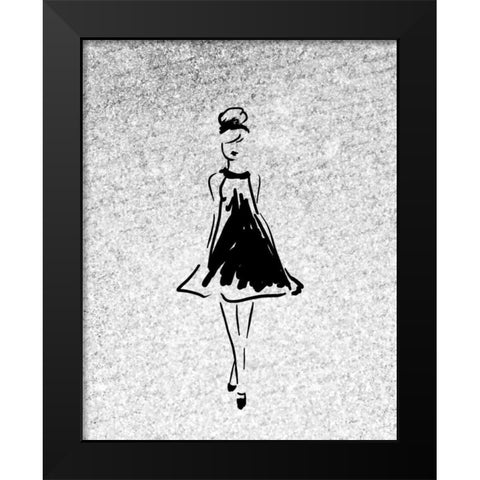 Glitter Fashion 1 Black Modern Wood Framed Art Print by Allen, Kimberly