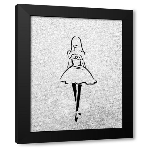 Glitter Fashion 2 Black Modern Wood Framed Art Print by Allen, Kimberly