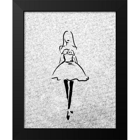 Glitter Fashion 2 Black Modern Wood Framed Art Print by Allen, Kimberly