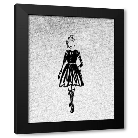 Glitter Fashion 3 Black Modern Wood Framed Art Print by Allen, Kimberly