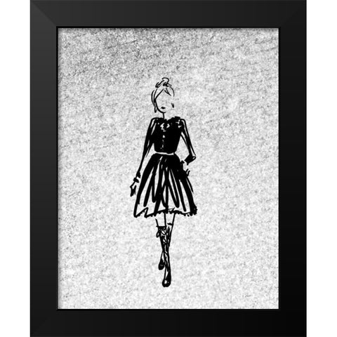 Glitter Fashion 3 Black Modern Wood Framed Art Print by Allen, Kimberly