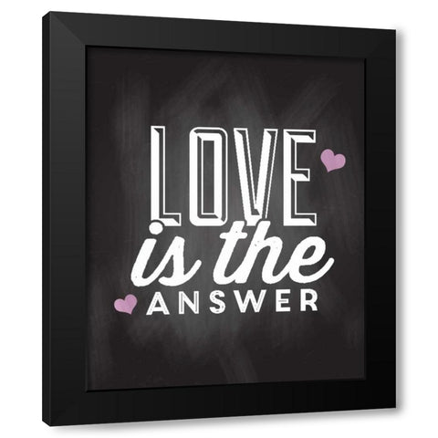 Love is the Answer Black Modern Wood Framed Art Print with Double Matting by Allen, Kimberly