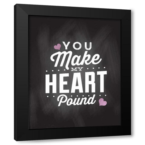 You Make My Heart Black Modern Wood Framed Art Print with Double Matting by Allen, Kimberly