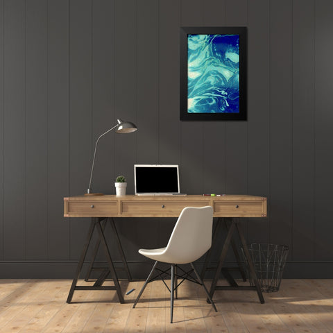 Cosmic A Black Modern Wood Framed Art Print by Allen, Kimberly