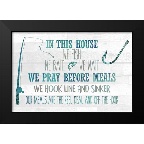 In this House Black Modern Wood Framed Art Print by Kimberly, Allen
