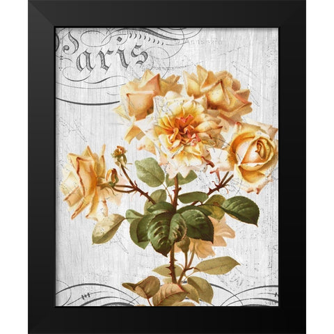 Country Floral 1 Black Modern Wood Framed Art Print by Allen, Kimberly
