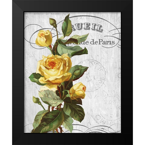 Country Floral 2 Black Modern Wood Framed Art Print by Allen, Kimberly