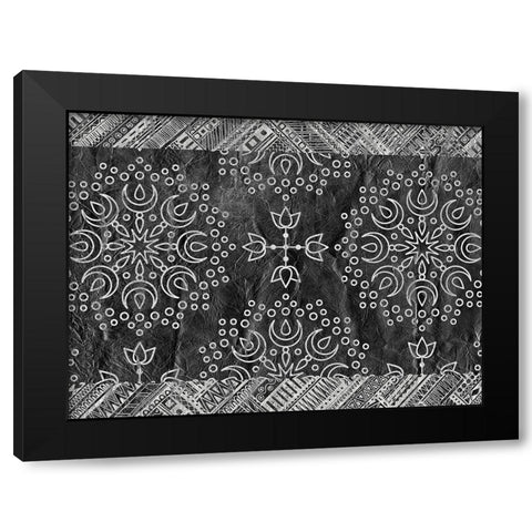 Patterned Black Modern Wood Framed Art Print with Double Matting by Kimberly, Allen