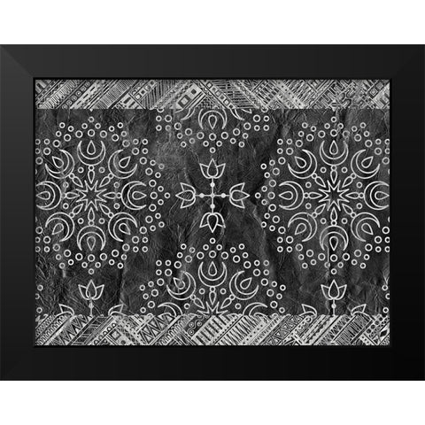 Patterned Black Modern Wood Framed Art Print by Kimberly, Allen