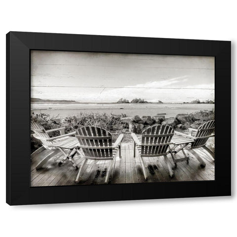 On the Deck Black Modern Wood Framed Art Print with Double Matting by Kimberly, Allen