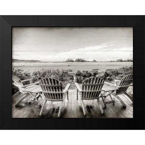 On the Deck Black Modern Wood Framed Art Print by Kimberly, Allen