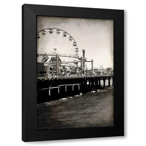 At the Pier Black Modern Wood Framed Art Print with Double Matting by Kimberly, Allen
