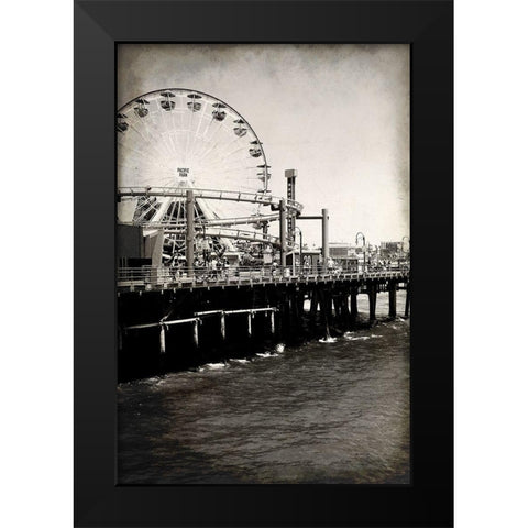 At the Pier Black Modern Wood Framed Art Print by Kimberly, Allen