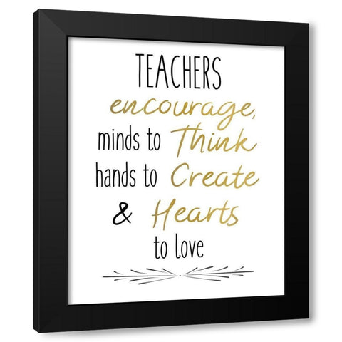 Teachers 2 Black Modern Wood Framed Art Print with Double Matting by Kimberly, Allen