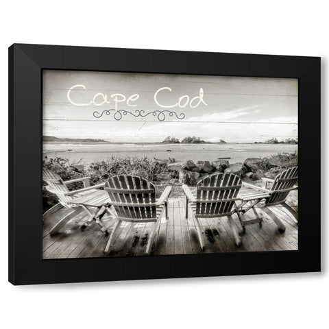 Relax bw Black Modern Wood Framed Art Print with Double Matting by Kimberly, Allen