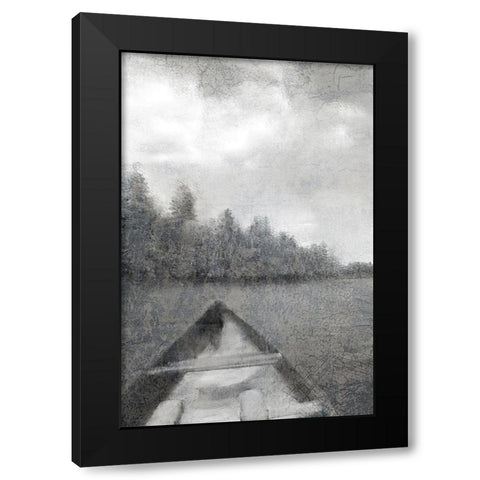 Canoe Tip Black Modern Wood Framed Art Print with Double Matting by Kimberly, Allen