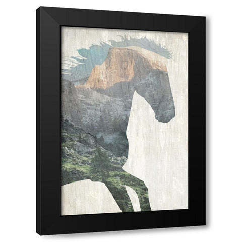 Running Mountains Black Modern Wood Framed Art Print by Kimberly, Allen