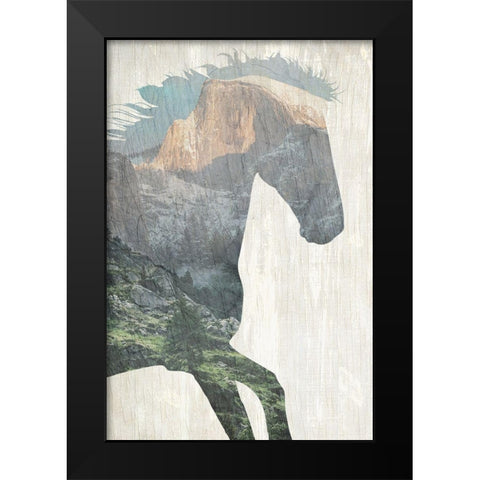 Running Mountains Black Modern Wood Framed Art Print by Kimberly, Allen