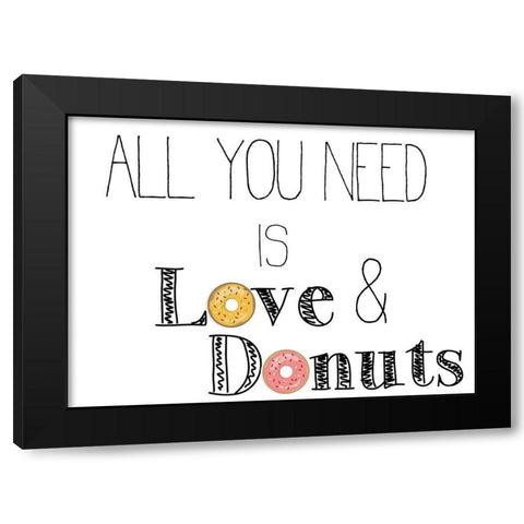 Donut 4 Black Modern Wood Framed Art Print with Double Matting by Kimberly, Allen
