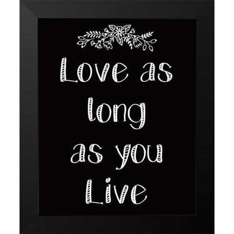 As Much 2 Black Modern Wood Framed Art Print by Kimberly, Allen