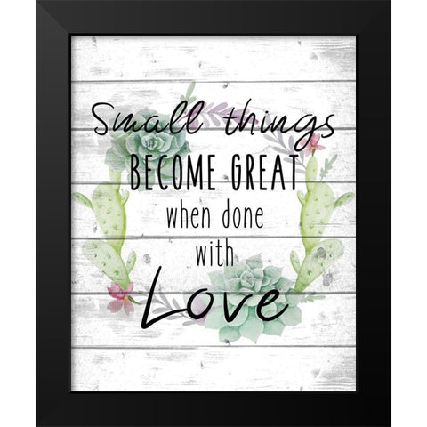 Small Things A Black Modern Wood Framed Art Print by Kimberly, Allen