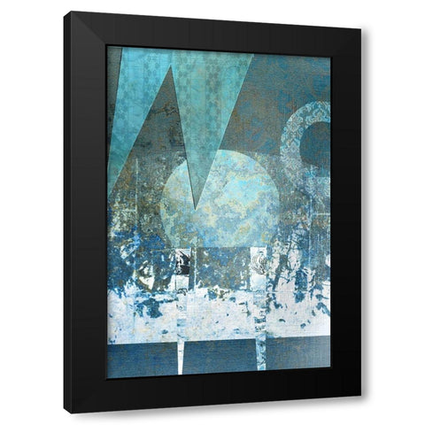 Abstract No. 7 Black Modern Wood Framed Art Print with Double Matting by Allen, Kimberly