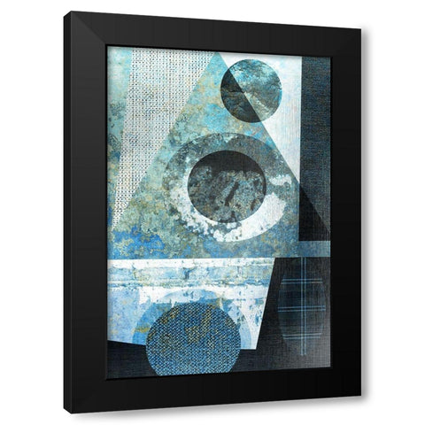 Abstract No. 10 Black Modern Wood Framed Art Print with Double Matting by Allen, Kimberly