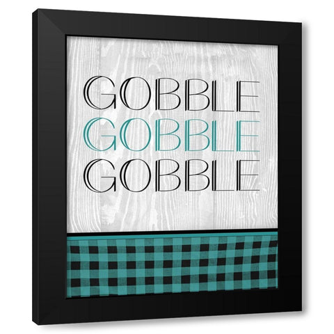 Gobble Black Modern Wood Framed Art Print by Kimberly, Allen