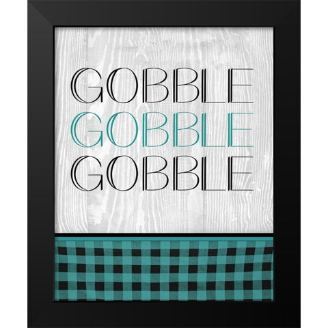 Gobble Black Modern Wood Framed Art Print by Kimberly, Allen