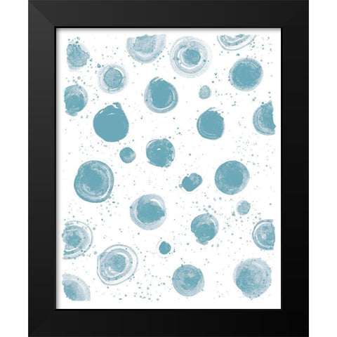 Seaside Pattern 1 Black Modern Wood Framed Art Print by Kimberly, Allen