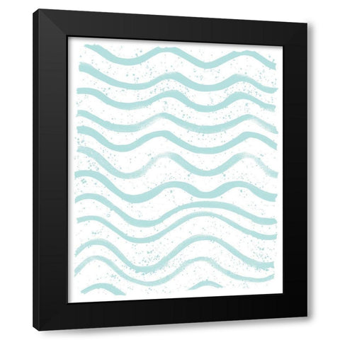 Seaside Pattern 2 Black Modern Wood Framed Art Print by Kimberly, Allen