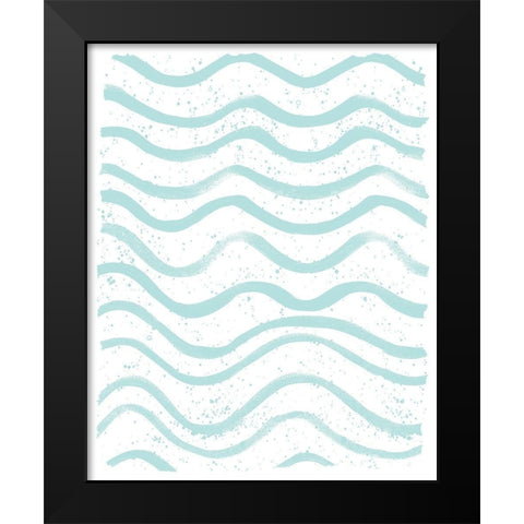 Seaside Pattern 2 Black Modern Wood Framed Art Print by Kimberly, Allen