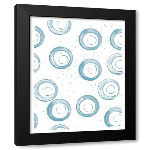 Seaside Pattern 3 Black Modern Wood Framed Art Print by Kimberly, Allen
