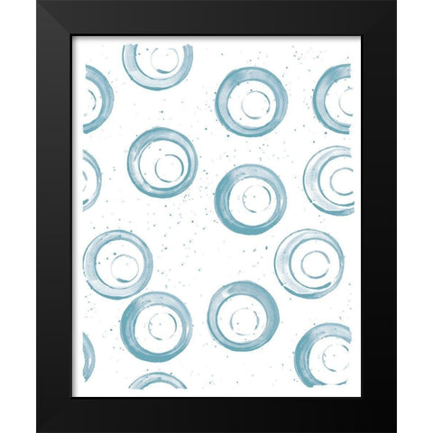 Seaside Pattern 3 Black Modern Wood Framed Art Print by Kimberly, Allen