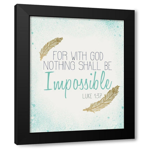 Impossible Black Modern Wood Framed Art Print with Double Matting by Kimberly, Allen