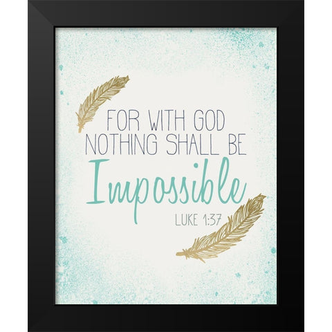 Impossible Black Modern Wood Framed Art Print by Kimberly, Allen