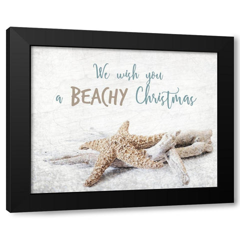 Beachy Christmas Black Modern Wood Framed Art Print by Kimberly, Allen