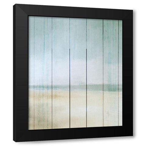 A Day at the Beach Black Modern Wood Framed Art Print with Double Matting by Kimberly, Allen