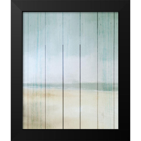 A Day at the Beach Black Modern Wood Framed Art Print by Kimberly, Allen