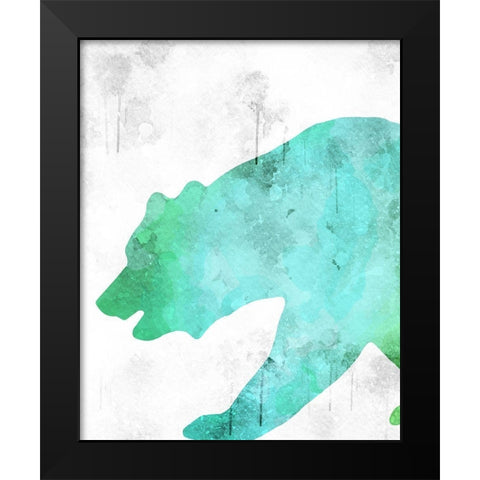 Watercolor Silhouette 6 Black Modern Wood Framed Art Print by Kimberly, Allen