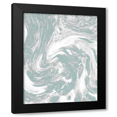 Sparkle Marble 1 Black Modern Wood Framed Art Print with Double Matting by Kimberly, Allen